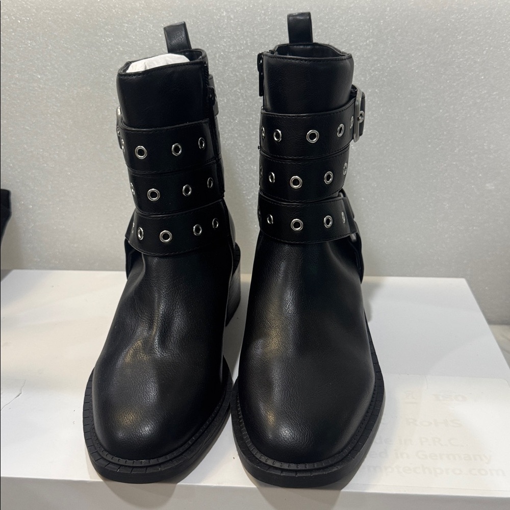 BCBGeneration Black Ankle Boots with Strap Detail